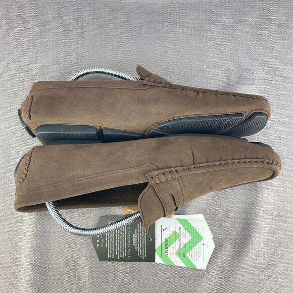 Mio Marino Brown Suede Upper Threaded Band Loafer Mens 10 Slipper Shoes - Picture 4 of 9